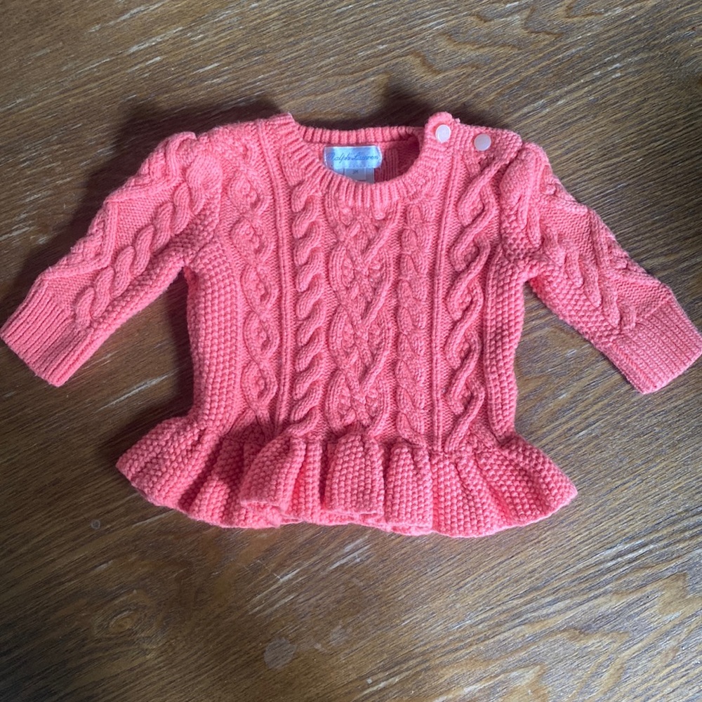 Ralph Lauren Cable Knit peplum Sweater